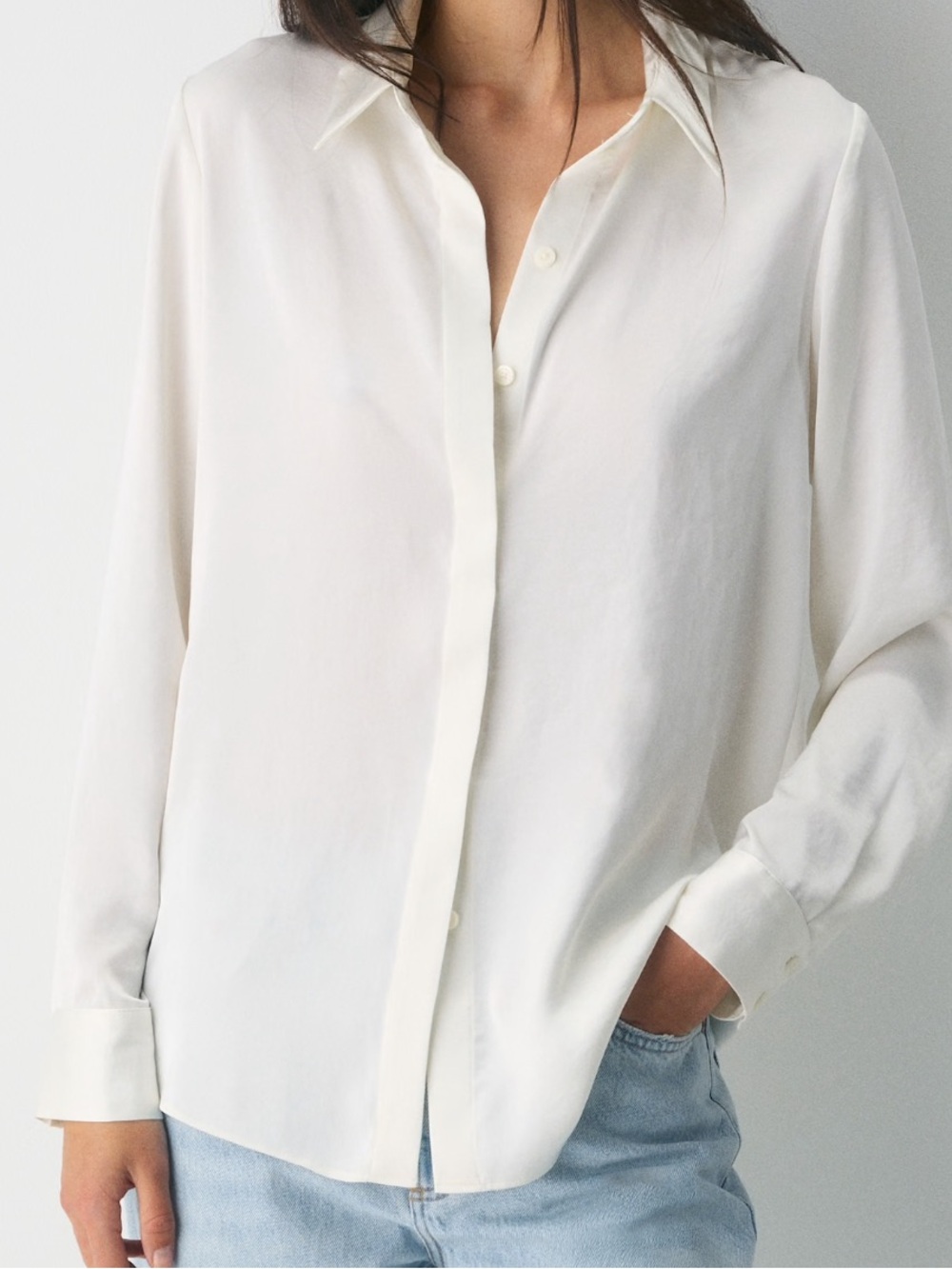 Aritzia Baker Satin Shirt